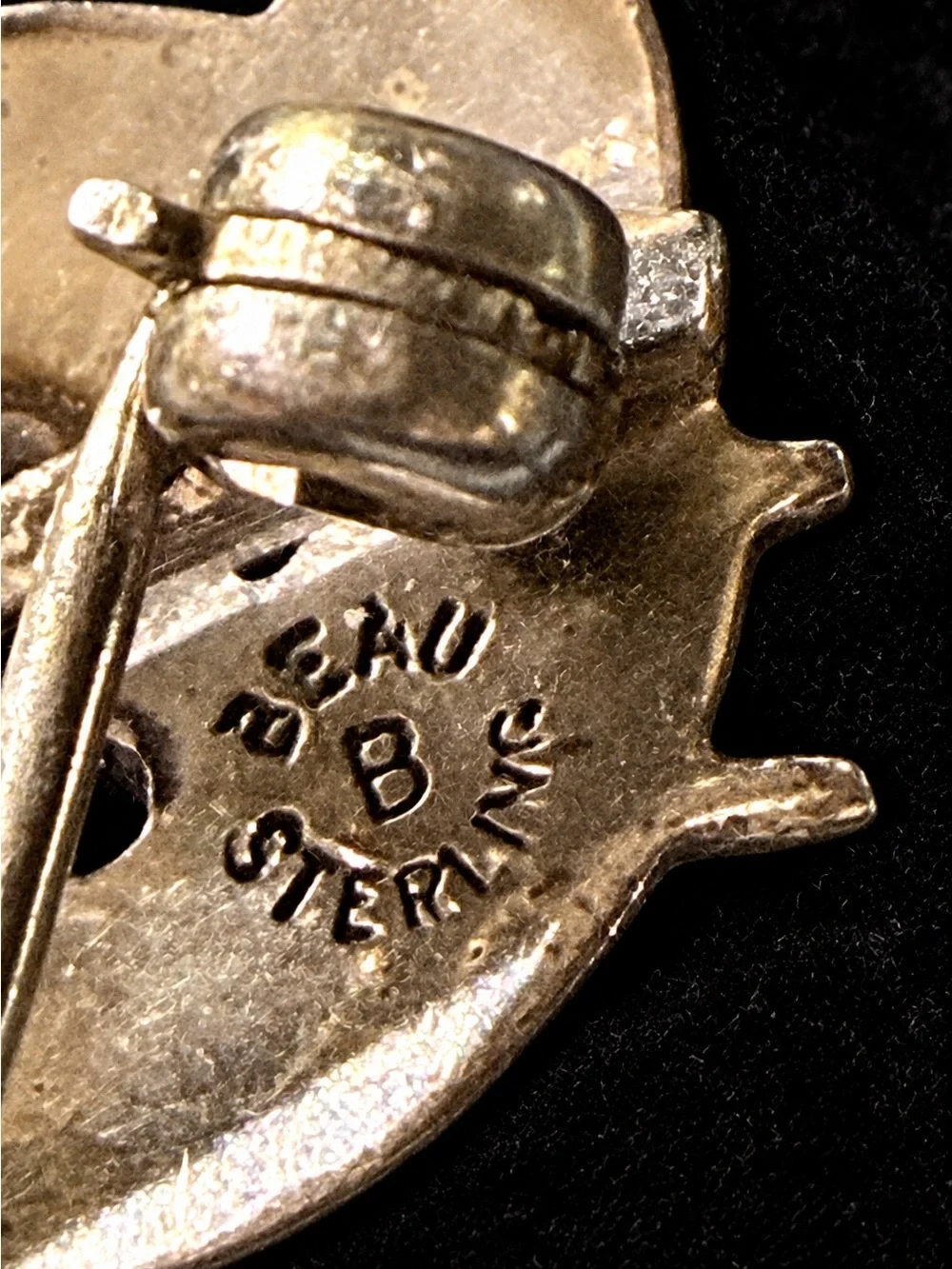 Beau B Sterling Silver Cat Brooch